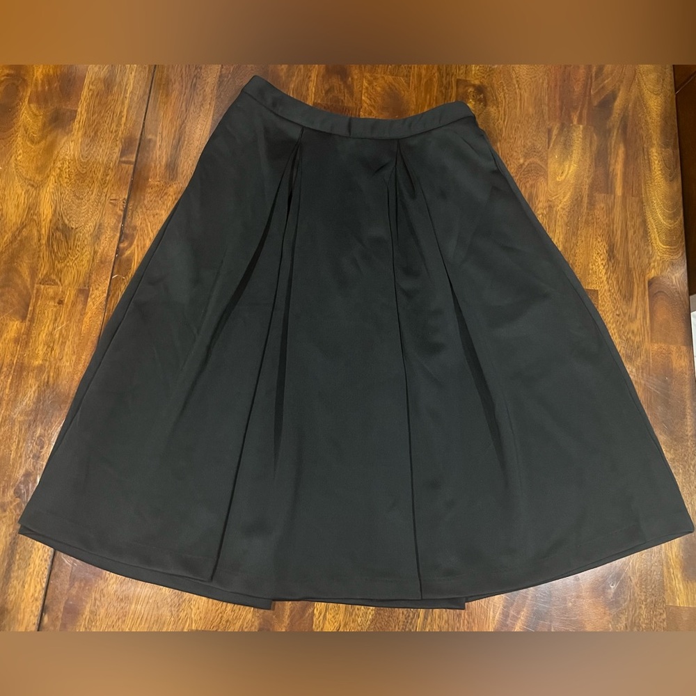 NWOT ModCloth Potter’s Pot | Retro Black Pleated Midi Skirt with Pockets | M